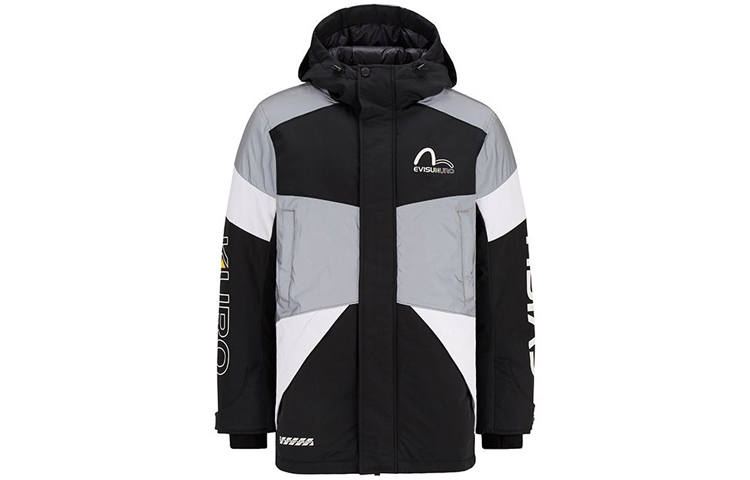 EVISU EVISU Puffer Jackets Men's Hooded Thickened