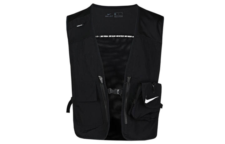 Nike Nike Vests Men's Black Collarless Moderate Urban Techwear