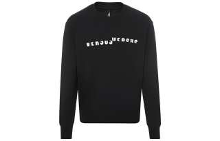VERSUS Sweatshirts Men's Black Crew Neck Moderate Regular