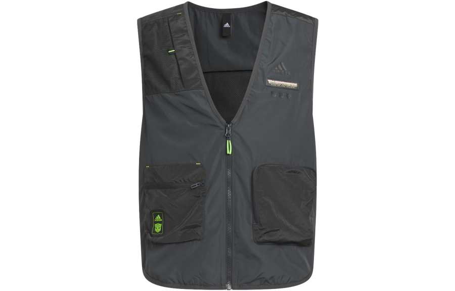 Adidas Adidas Vests Men's Carbon Black V Neck Moderate Workwear