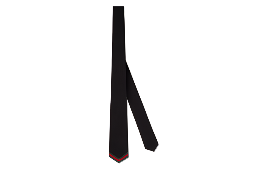GUCCI Gucci Web-stripe frayed scarf