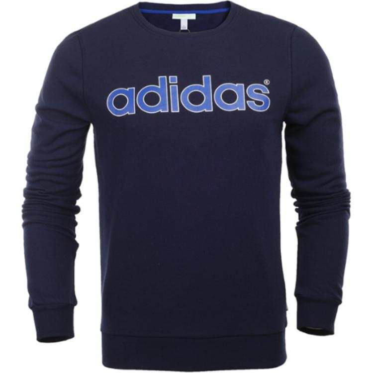 Adidas Adidas Sweatshirts Men's Blue Crew Neck Moderate