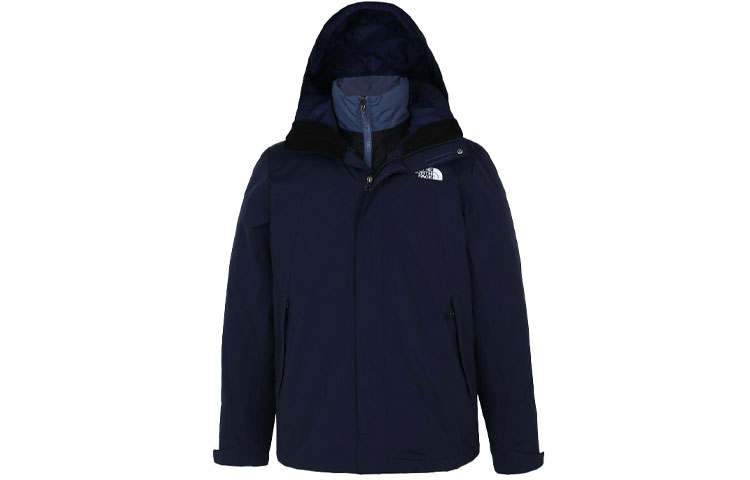 THE NORTH FACE Waterproof And Windproof To Keep Warm Windbreaker Jacket Men's Dark Blue