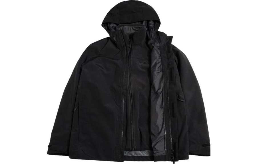 Jack Wolfskin Outdoor Hiking Waterproof, Windproof, And Breathable 3 in 1 Windbreaker Jacket Unisex