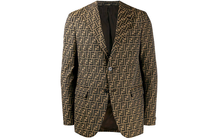 FENDI FW21 Business Suit Coat Men's Brown