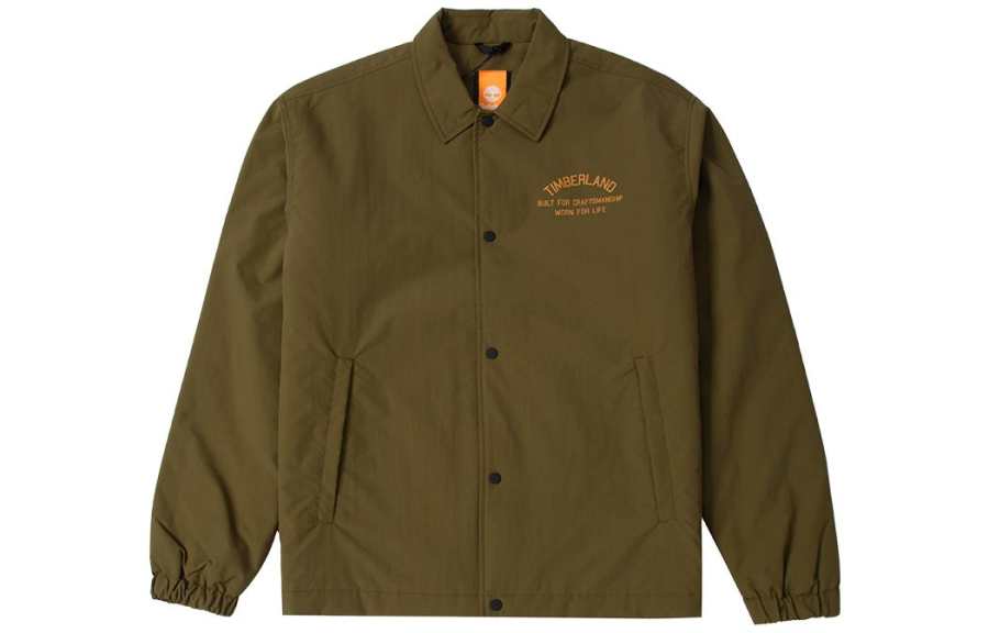 Timberland Jackets Men's Dark Olive Green Lapel Moderate Other