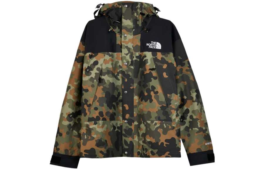 THE NORTH FACE Windbreaker Jackets Men's Green Hooded Moderate