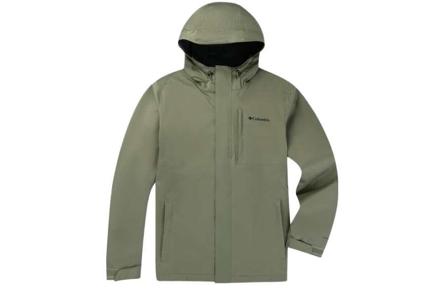 Columbia Waterproof And Windproof To Keep Warm Windbreaker Jacket Unisex Army Green