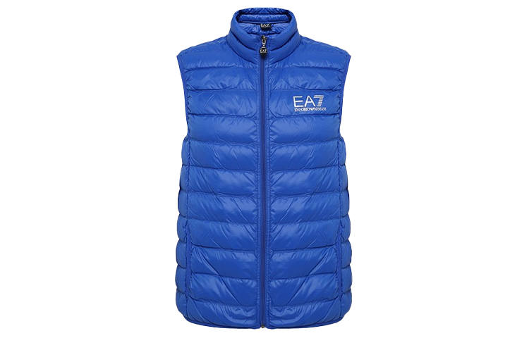 EMPORIO ARMANI EA7 Down Vest Men's Blue