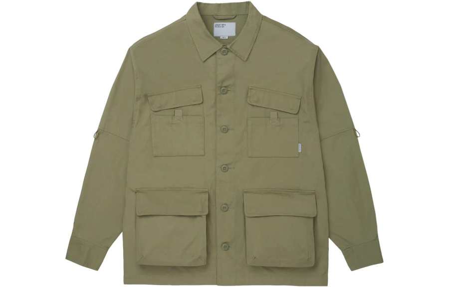 Carhartt WIP Jackets Men's Army Green Lapel Moderate Other