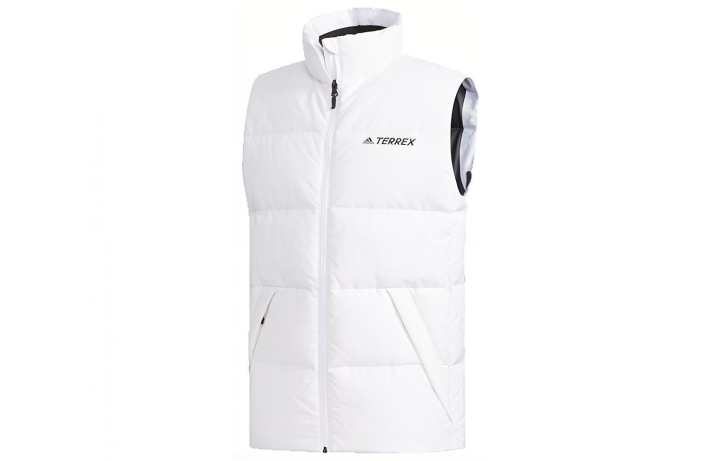 Adidas Adidas Down Vests Men's White Stand Collar Moderate Other