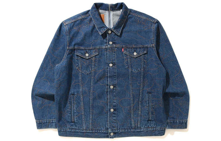A BATHING APE Bape X Levi's Camo Trucker Jacket Japan Exclusive