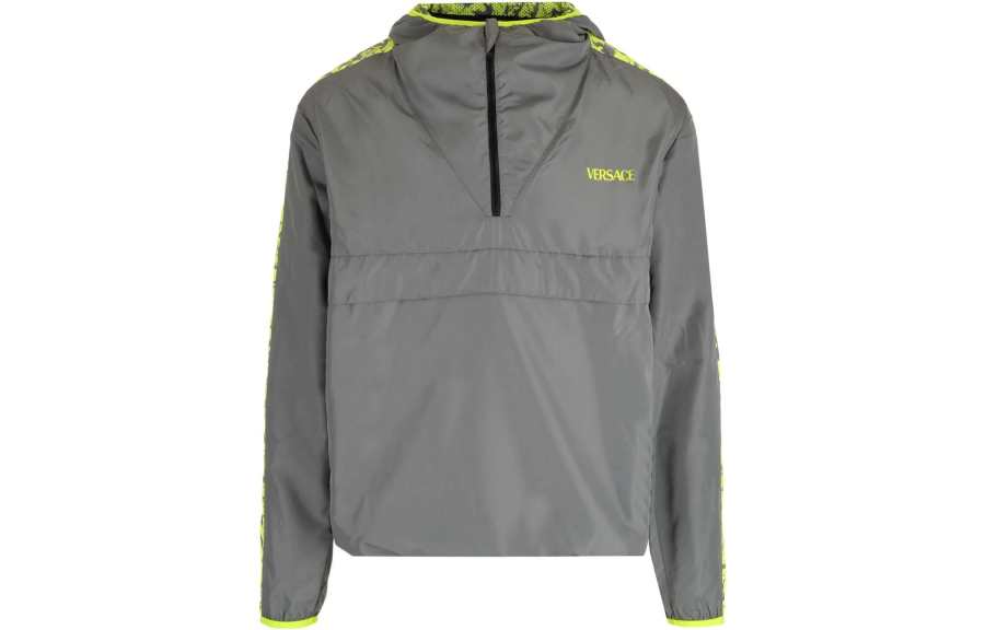 VERSACE VERSACE Logo Printed Half-Zip Jacket