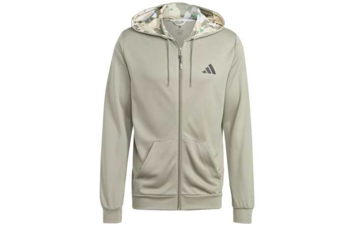 Adidas Adidas Essential Jackets Men's Green Gray Hooded Moderate Other