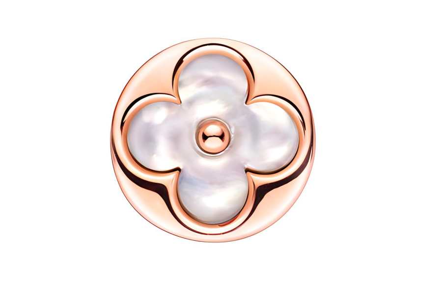 LOUIS VUITTON Lv Color Blossom Bb Sun Ear Stud Pink Gold And White Mother of Pearl Per Unit