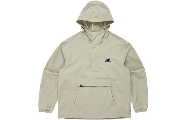 New Balance New Balance Windbreaker Jackets Men's Light Beige Hooded Moderate