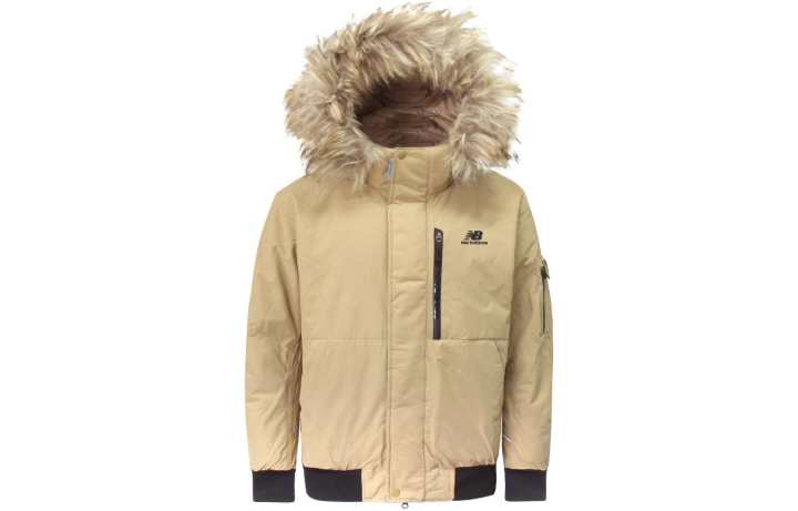 New Balance New Balance Jackets Men's Light Brown Hooded Thickened Other