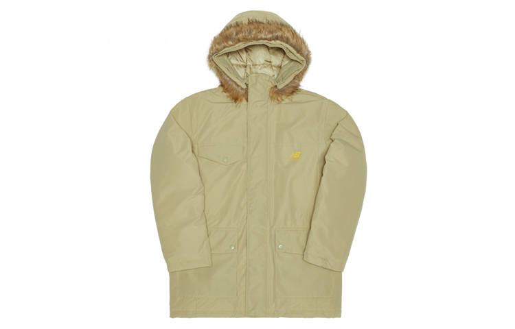 New Balance New Balance Down Jackets Men's Khaki Hooded Moderate Down Jacket