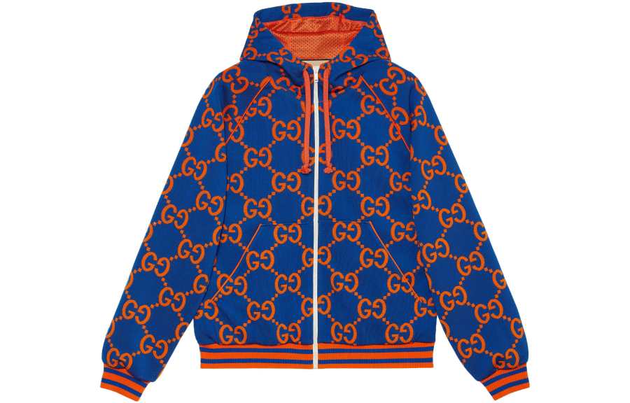 GUCCI SS23 Jackets & Coats Men's Blue Orange