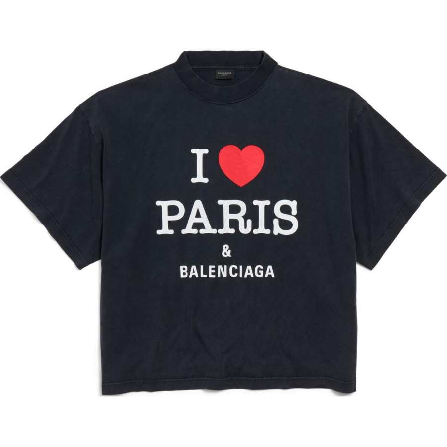 Balenciaga I Love Paris & Balenciaga Cropped T Shirt