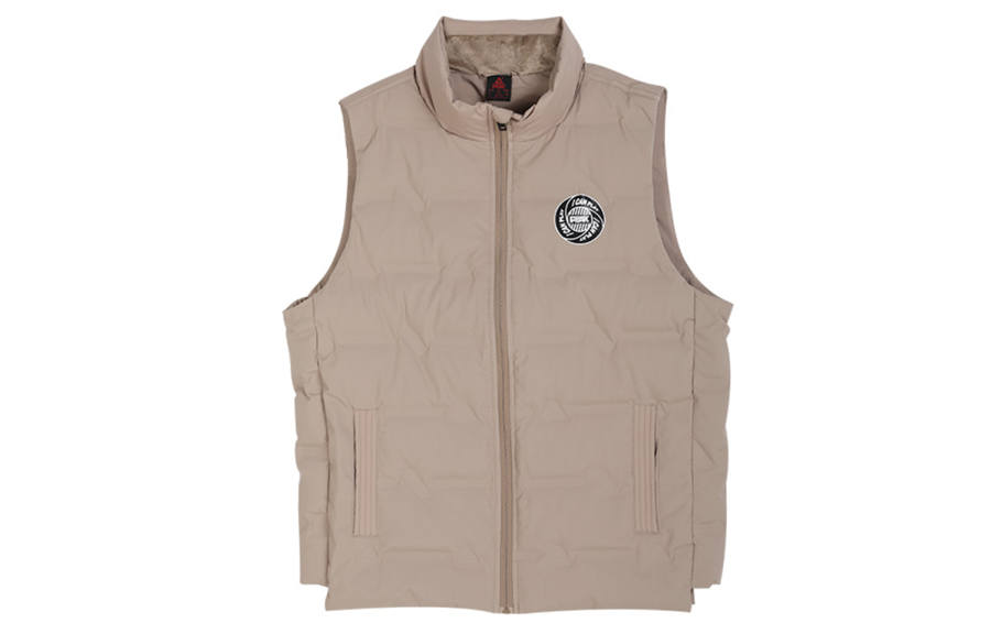 PEAK PEAK Down Vests Men's Light Gray Coffee Stand Collar Thickened