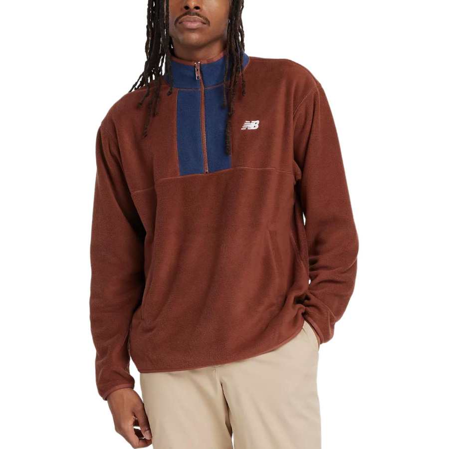 New Balance New Balance Sweatshirts Men's Brown Stand Collar Moderate
