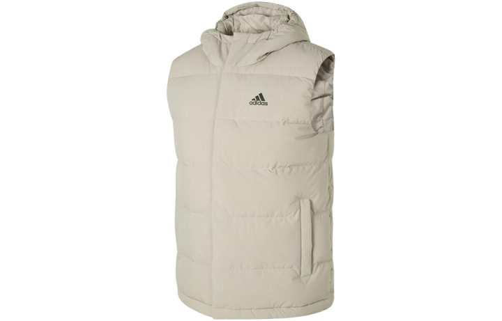 Adidas Adidas Down Vests Men's Gray Hooded Moderate