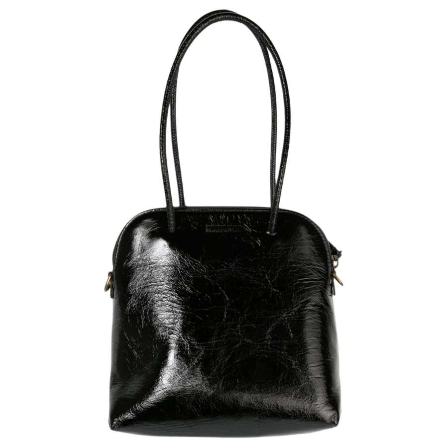 UMA WANG Calfskin Handbag Small Women's Black & Mustard
