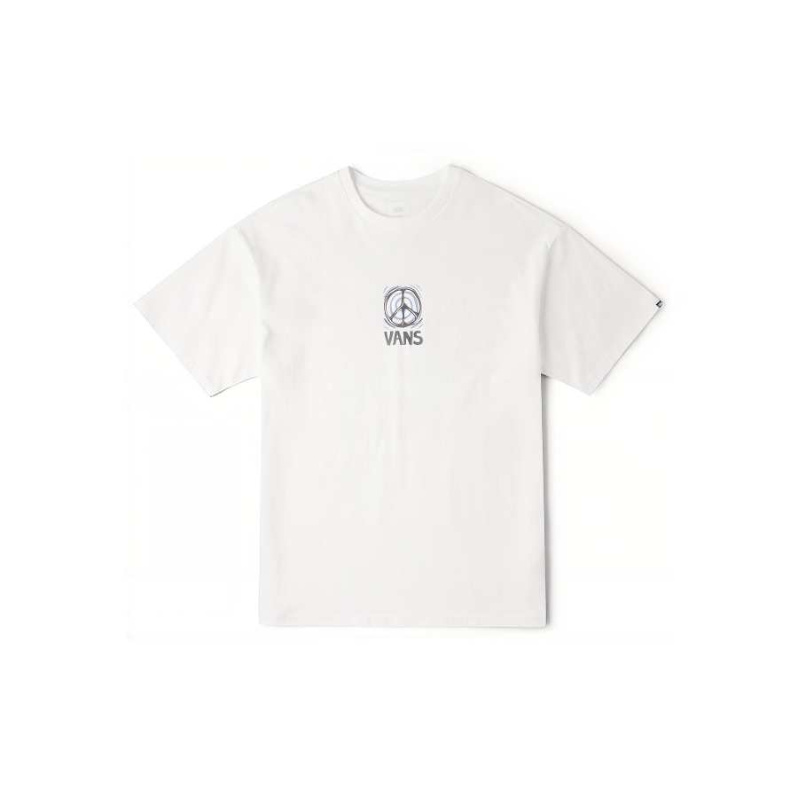 Vans T Shirts Unisex White Crew Neck Moderate Straight Fit