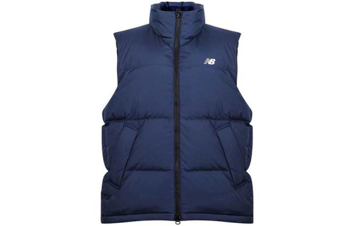New Balance New Balance Down Vests Unisex Navy Blue Stand Collar Moderate Other