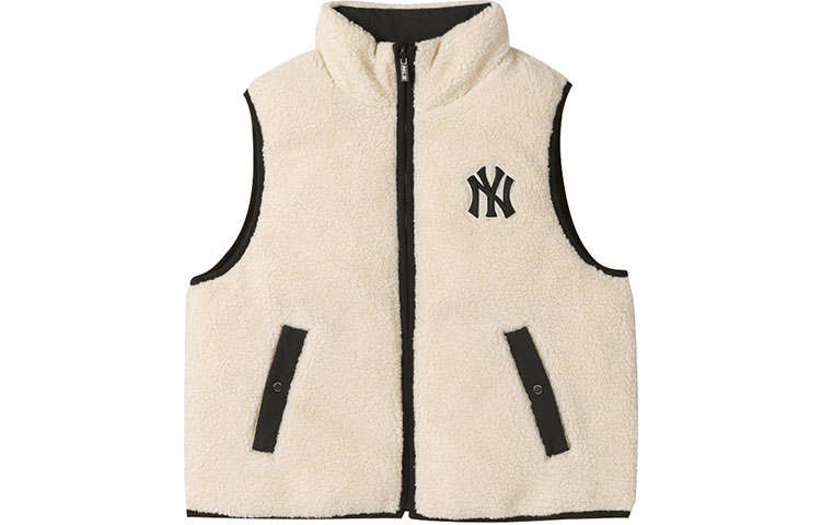 MLB MLB Vests Unisex Khaki Stand Collar Thickened And Fleece Lined Other