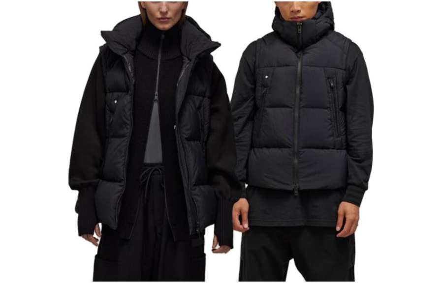 Y-3 Y 3 Vests Unisex Black Hooded Non Detachable Moderate Other