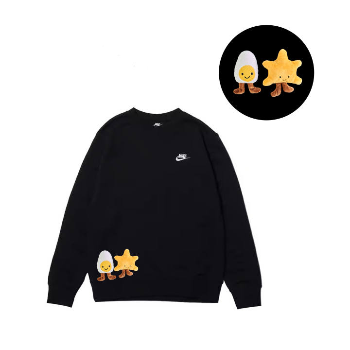 Nike Nike Sweatshirts Men's Black Crew Neck Moderate Regular