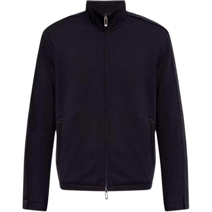 EMPORIO ARMANI Logo-Embroidered High-Neck Zipped Sweatshirt