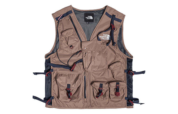 THE NORTH FACE Urban Exploration Vests Men's Khaki V Neck Moderate Workwear