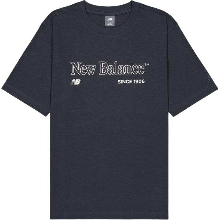 New Balance New Balance T Shirts Men's Blue Crew Neck Moderate