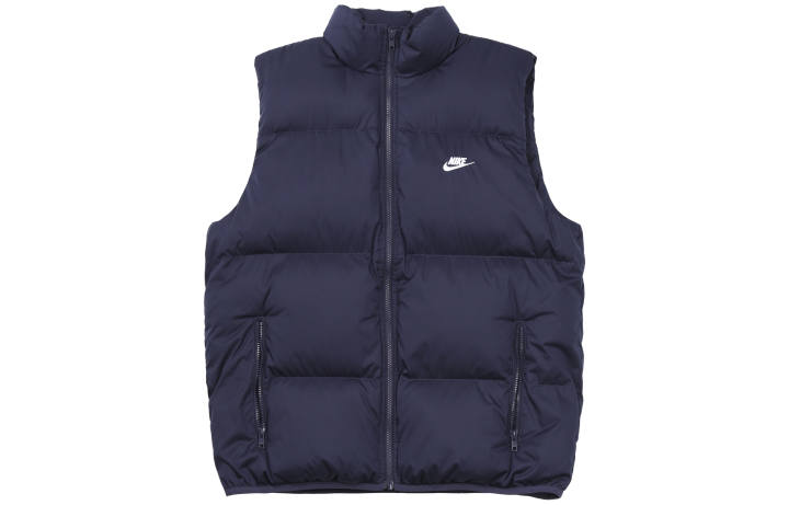 Nike Nike Men's Logo Stand Collar Puffer Vest Navy Blue