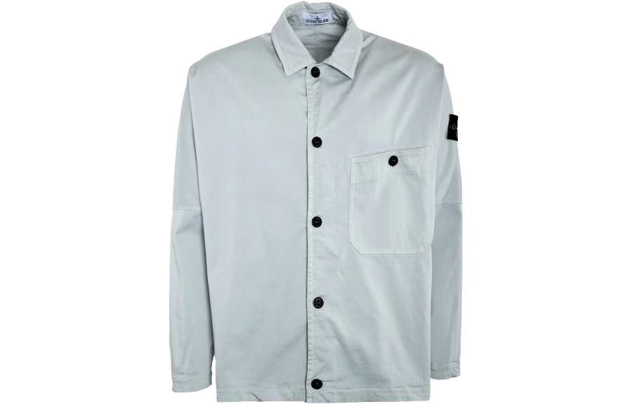 STONE ISLAND Jackets Men's Haze Blue Lapel Moderate Other