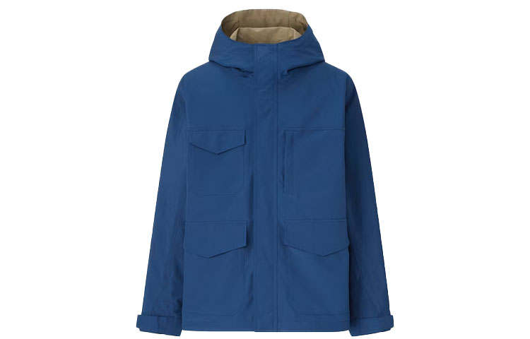 UNIQLO Waterproof, Windproof, And Breathable Windbreaker Jacket Unisex Navy Blue