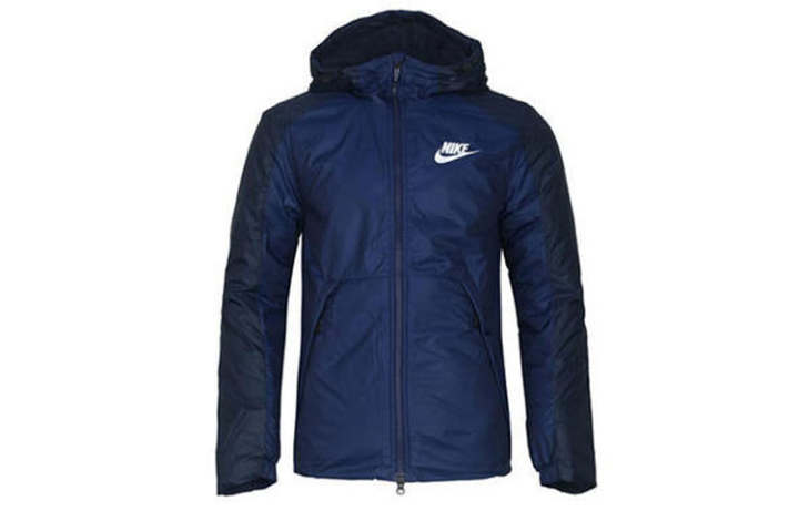 Nike Nike Puffer Jackets Men's Dark Blue Hooded Moderate Other