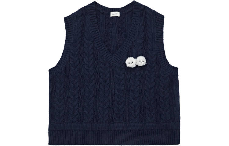 GOOD BAI Vests Unisex V Neck Moderate Knitted Fabric