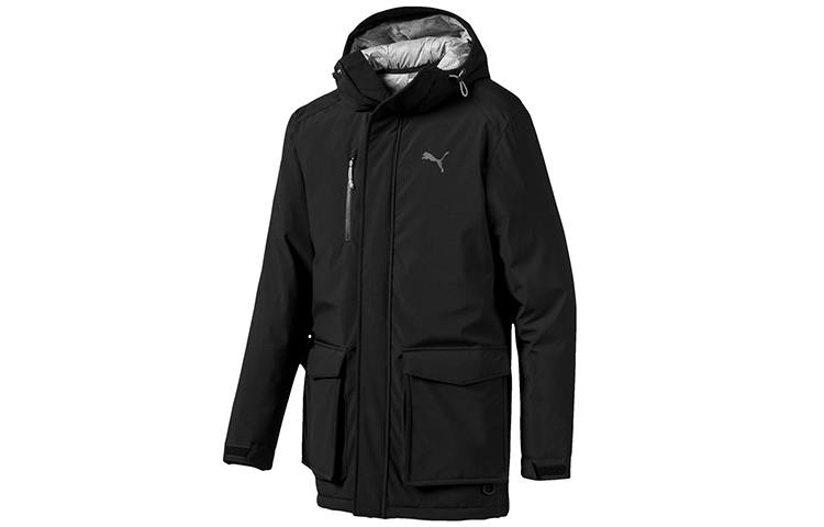 PUMA PUMA Down Jackets Men's Black Hooded Moderate