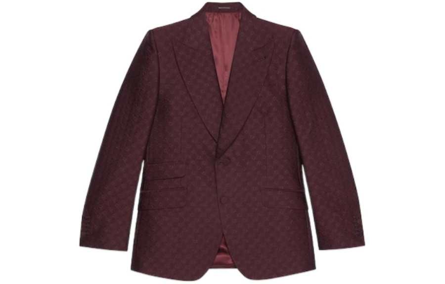 GUCCI FW23 Business Suit Coat Men's Burgundy
