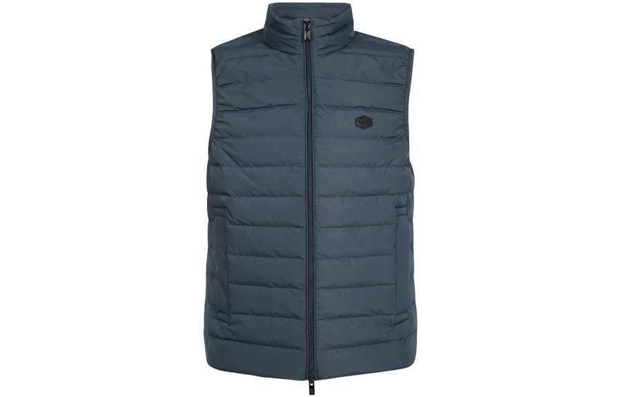 EMPORIO ARMANI Vests Men's Blue Stand Collar Other