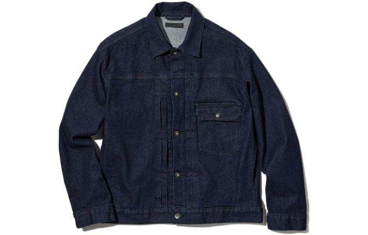 UNIQLO SS22 Denim Jacket Unisex Dark Blue