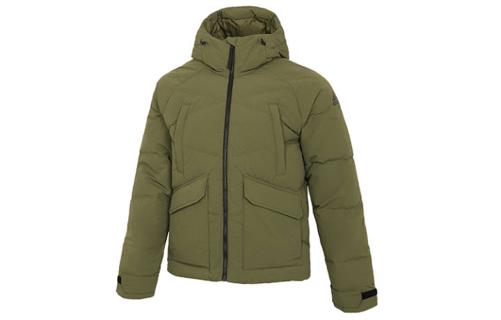 Adidas Adidas Down Jackets Men's Green Hooded Moderate Other