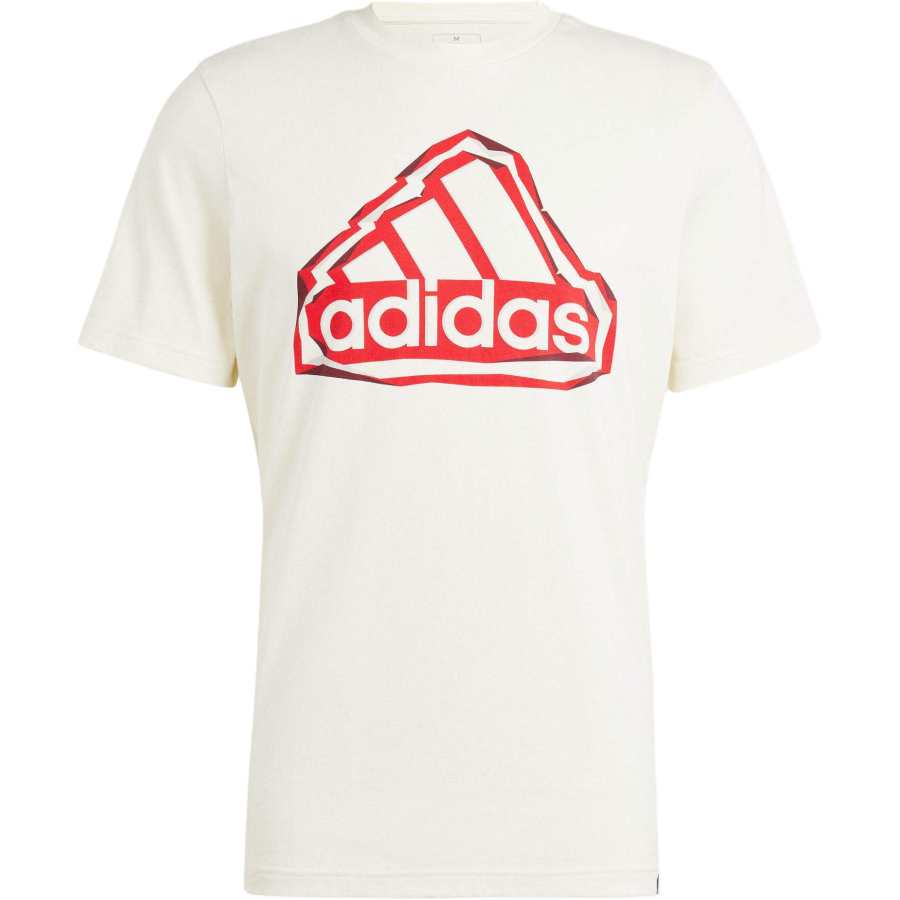 Adidas Adidas T Shirts Men's White Crew Neck Moderate Straight Fit