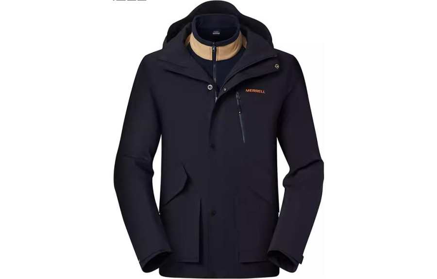 MERRELL Windbreaker Jackets Men's Black/MC2230003 BK02 Men's Hooded Moderate