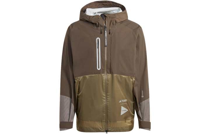 Adidas Adidas Glow In The Dark Waterproof And Windproof Windbreaker Jacket Men's Dark Olive Green
