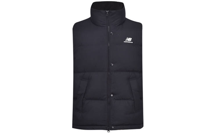 New Balance New Balance Down Vests Unisex Black Stand Collar Moderate Other